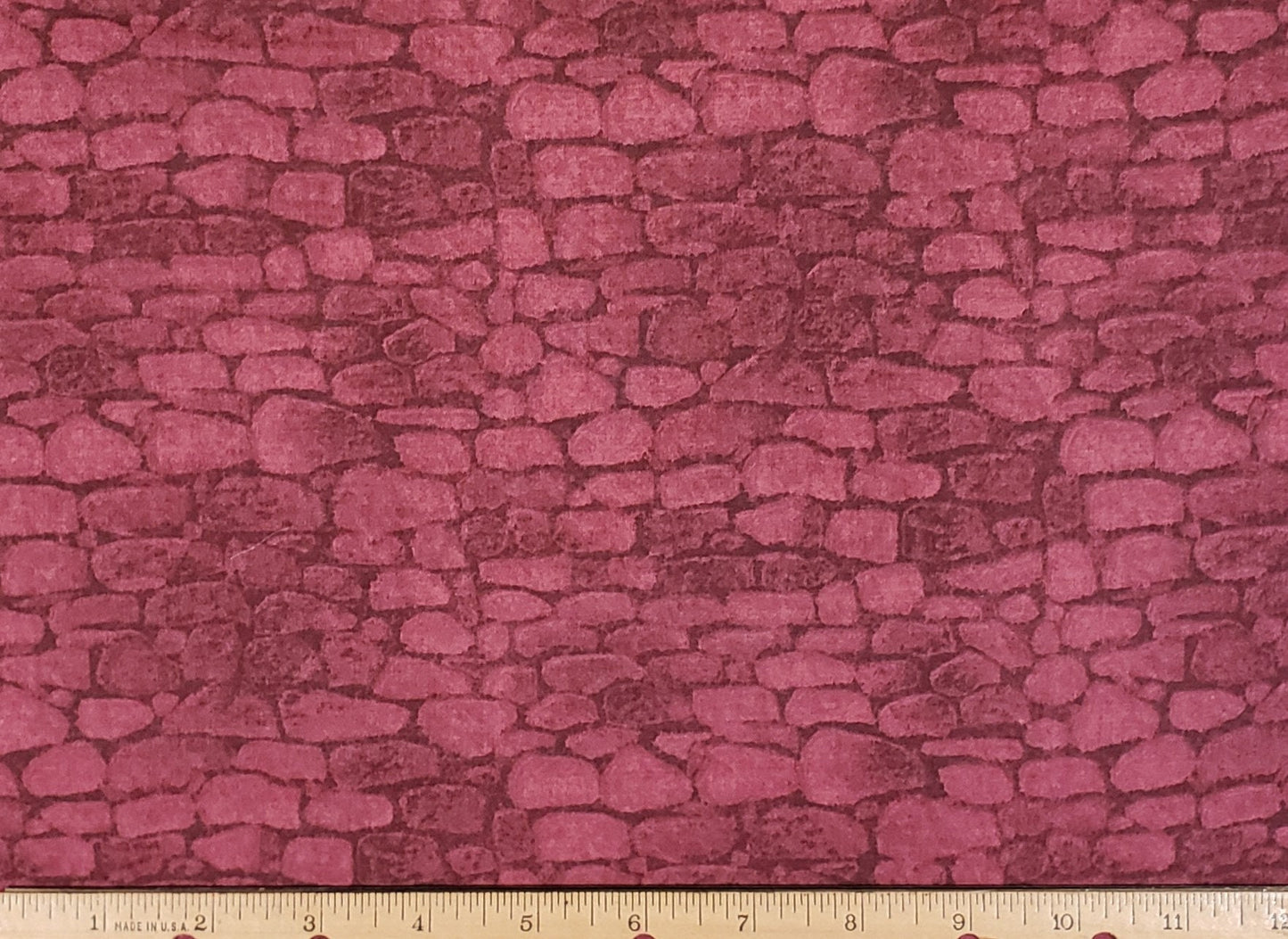 Blank Textiles 1998 - Burgundy Fabric / Cobblestone Pattern