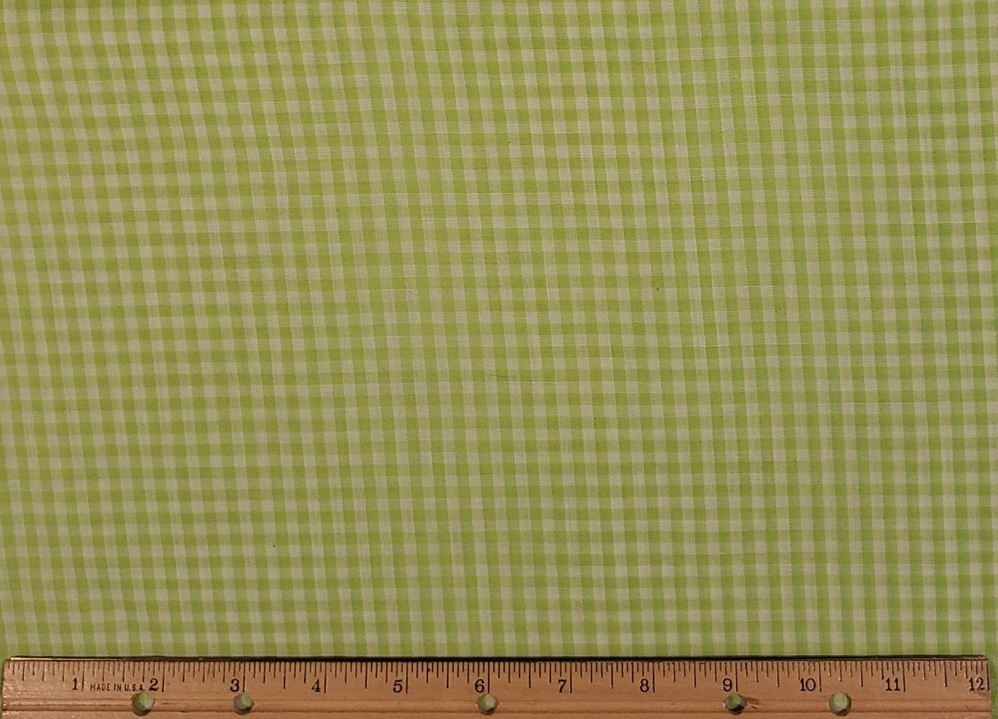 Lime Gingham Fabric