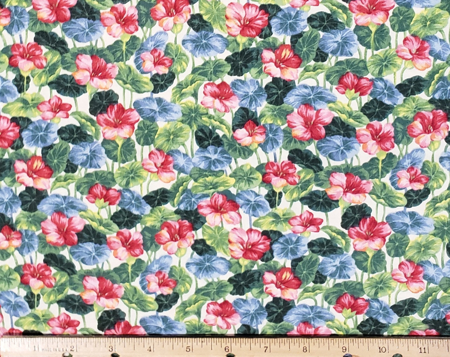 On Golden Pond #2373 by Ro Gregg Northcott Quest for a Cure - Pink, Blue and Green Floral Pattern Fabric