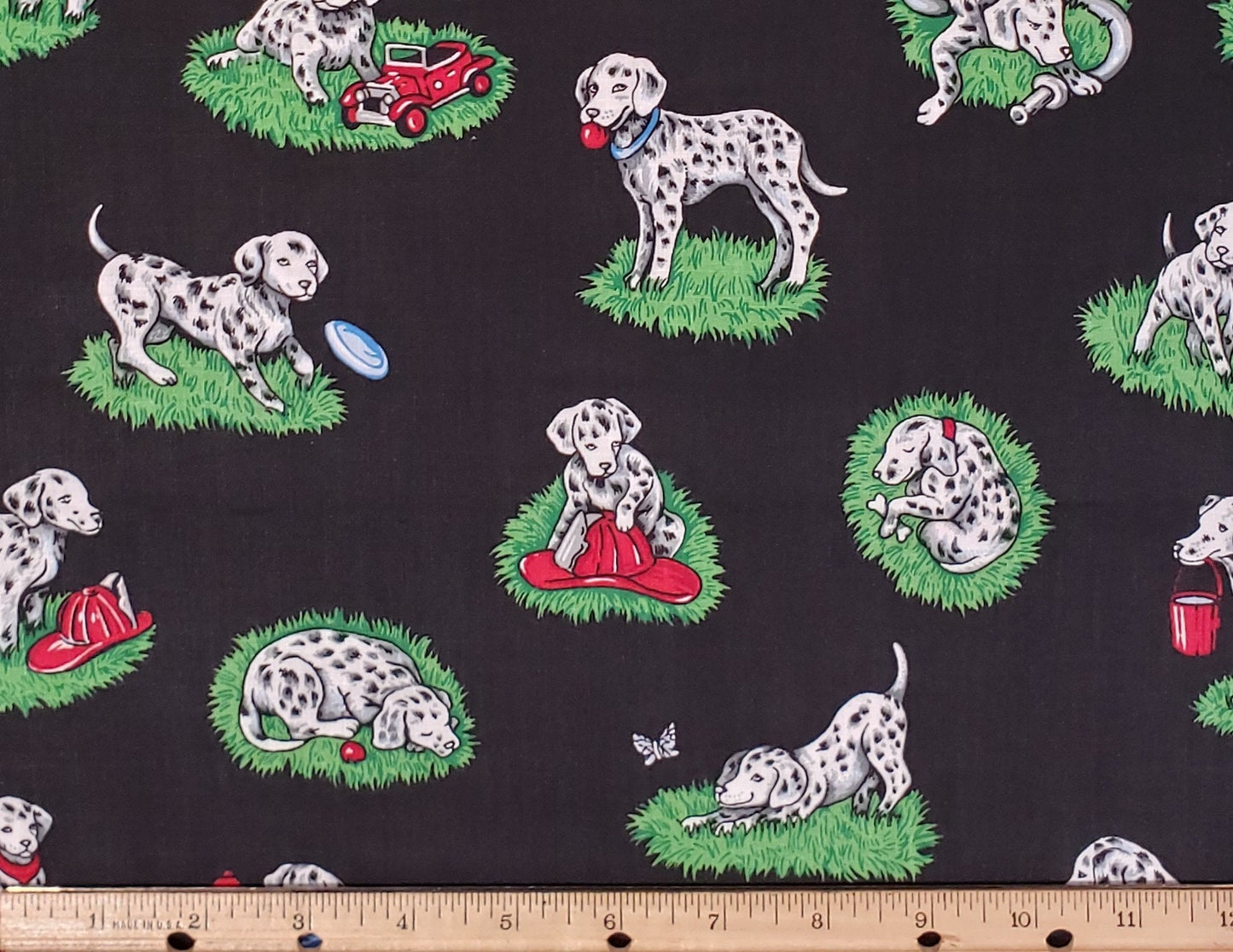 Cranston Print Works Company - Black Fabric / Dalmation Print