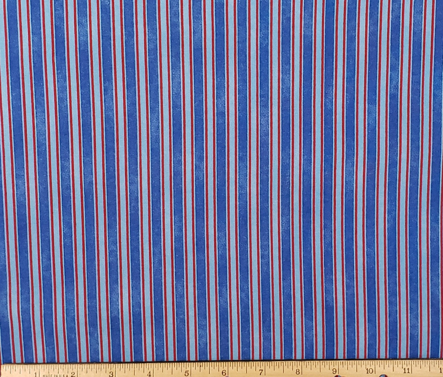 Timeless Treasures Fabrics Pattern #DAN-C8611 - Blue and Red Stripe Fabric