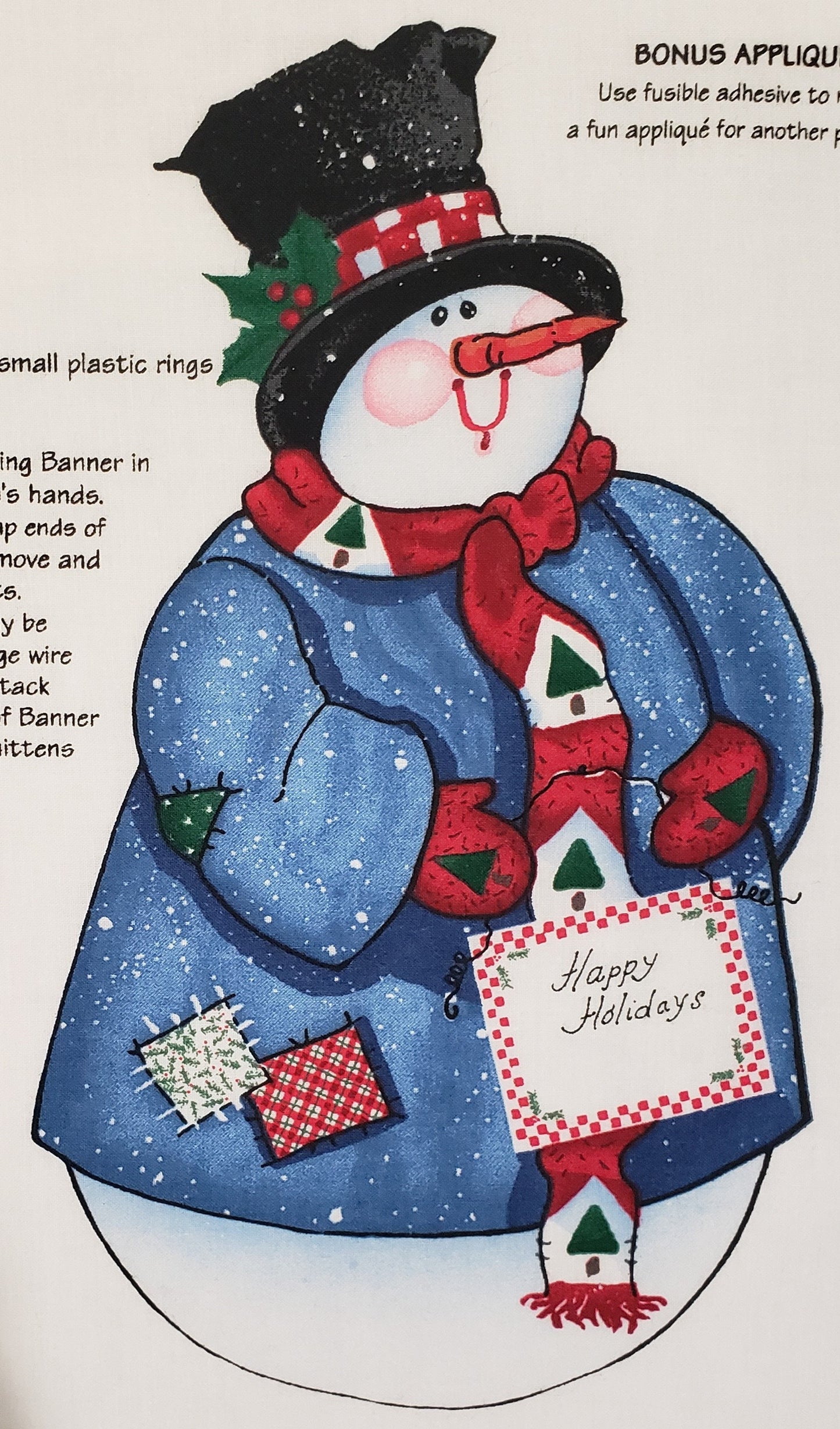 1997 by Sandra Gore-Evans for Daisy Kingdom #3768 Snowman Door Panel COMPLETE KIT