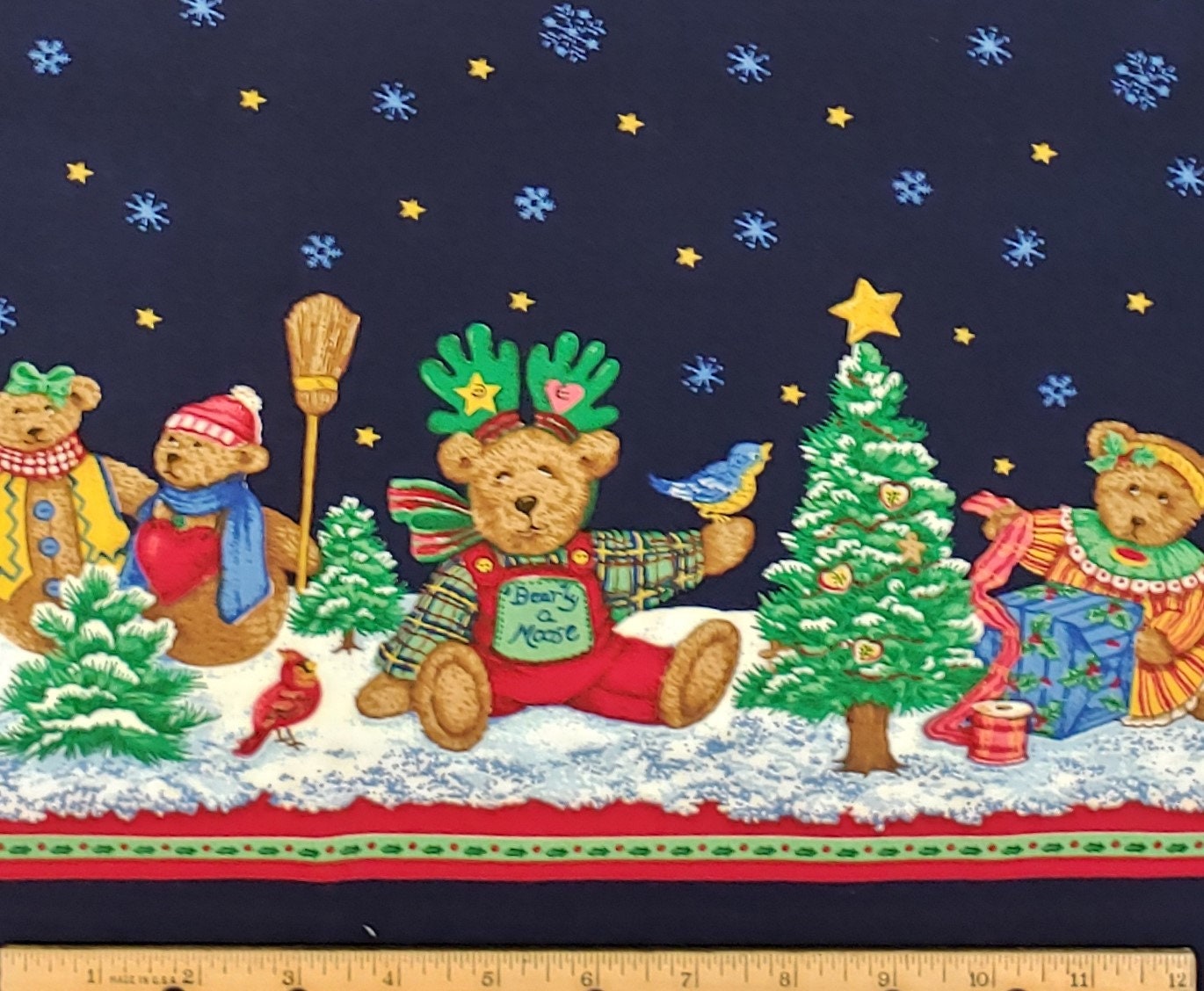 Teddy Bears Christmas Girl's Jumper COMPLETE Kit  A V.I.P. Print Cranston Print Works