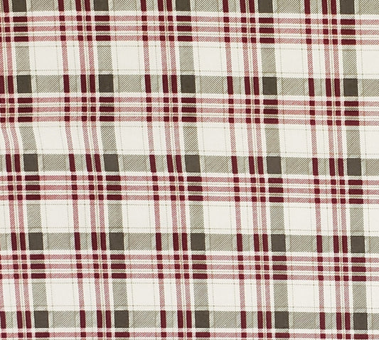 JoAnn Fabric - Made in South Korea - Burgundy and Gray Plaid