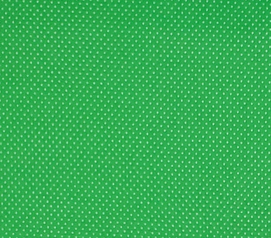 Bright Grass Green Fabric / White Pin Dots