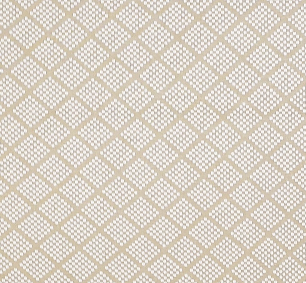 Tan Fabric - Tiny White Dot "Diamond" Pattern