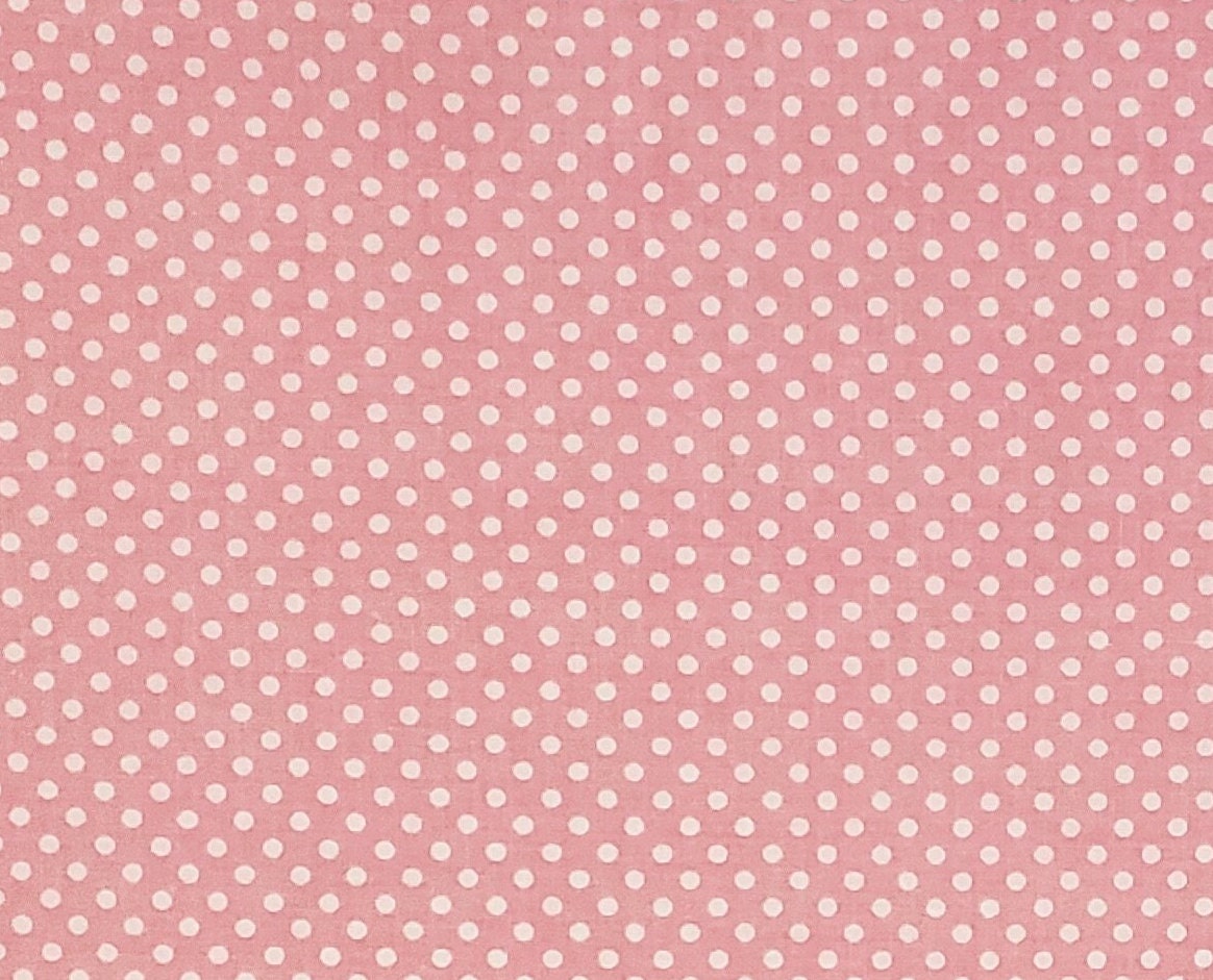 Medium Pink Fabric / White Dots