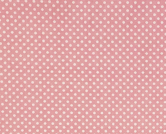 Medium Pink Fabric / White Dots