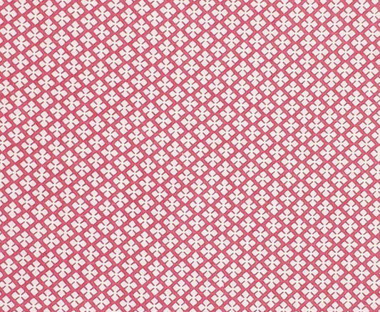 White with Pink Flower Pattern Fabric