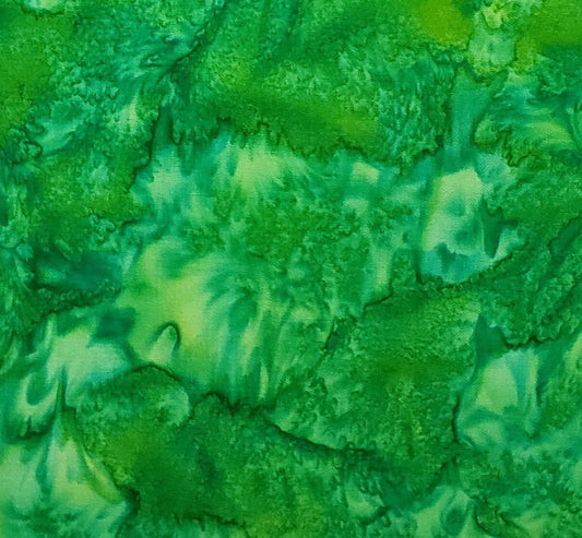 BATIK - Bright Green Fabric with Darker Green Accent