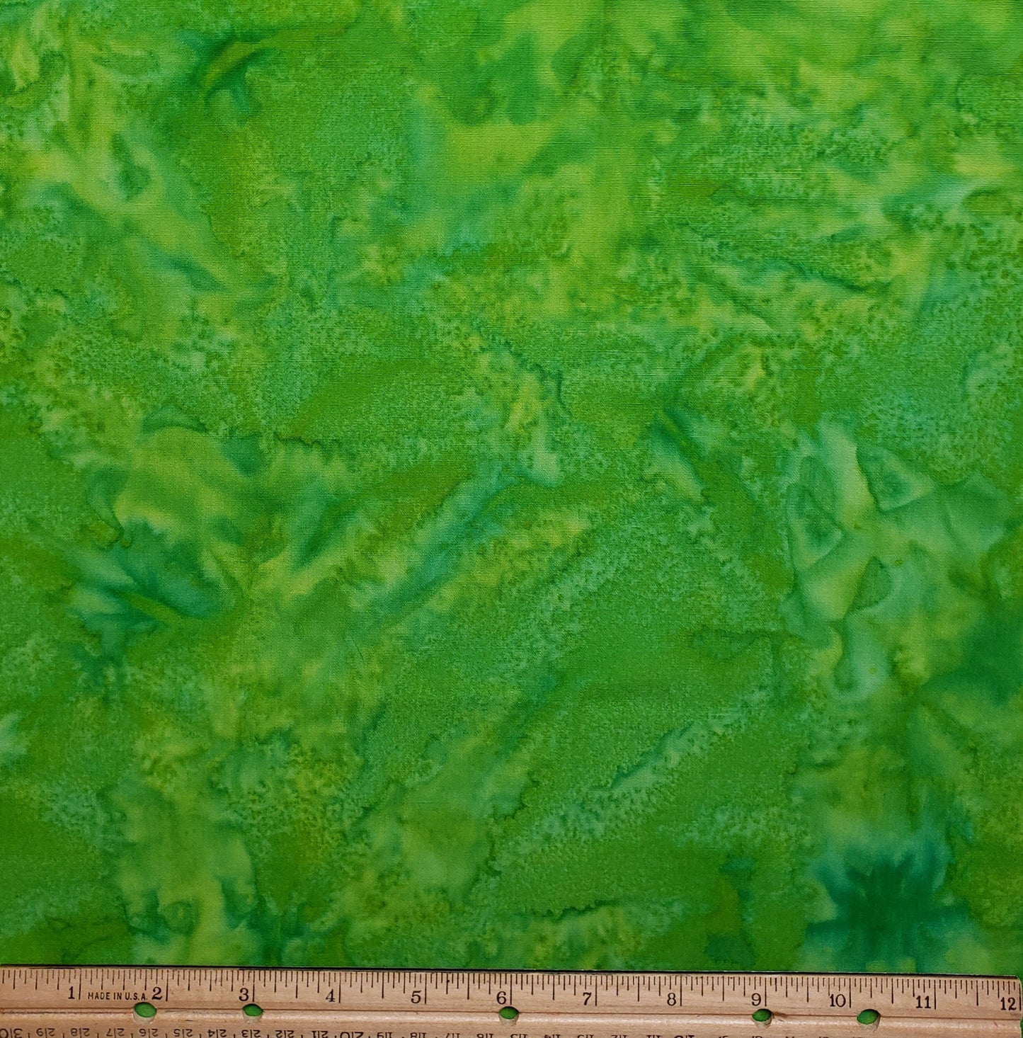 BATIK - Bright Lime Green with Yellow Green Fabric and Darker Green Accents