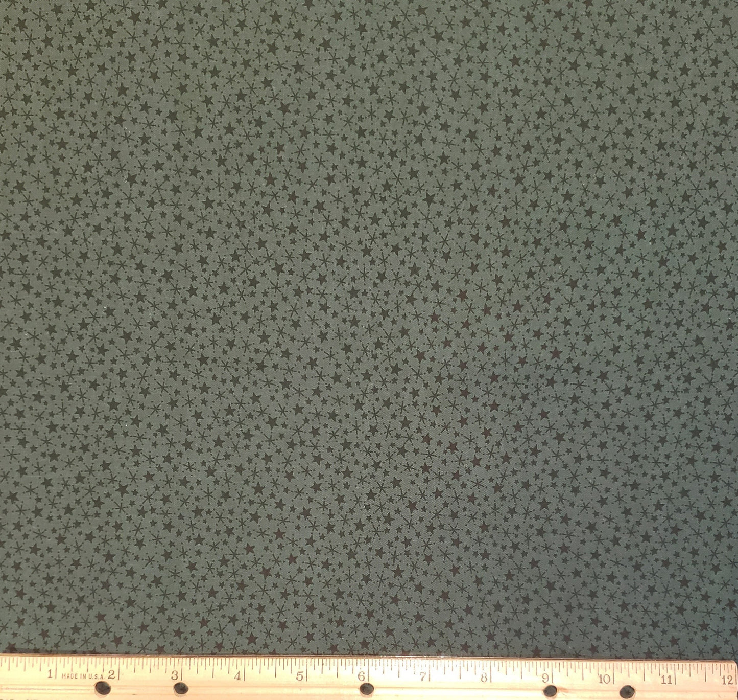 EOB - Emerald Green Fabric with Small Black Stars