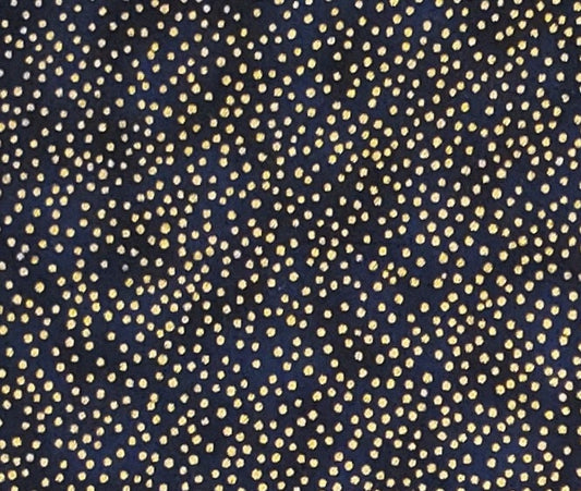 Fabric Traditions 2005 - Navy Fabric with Metallic Gold Spatter Design