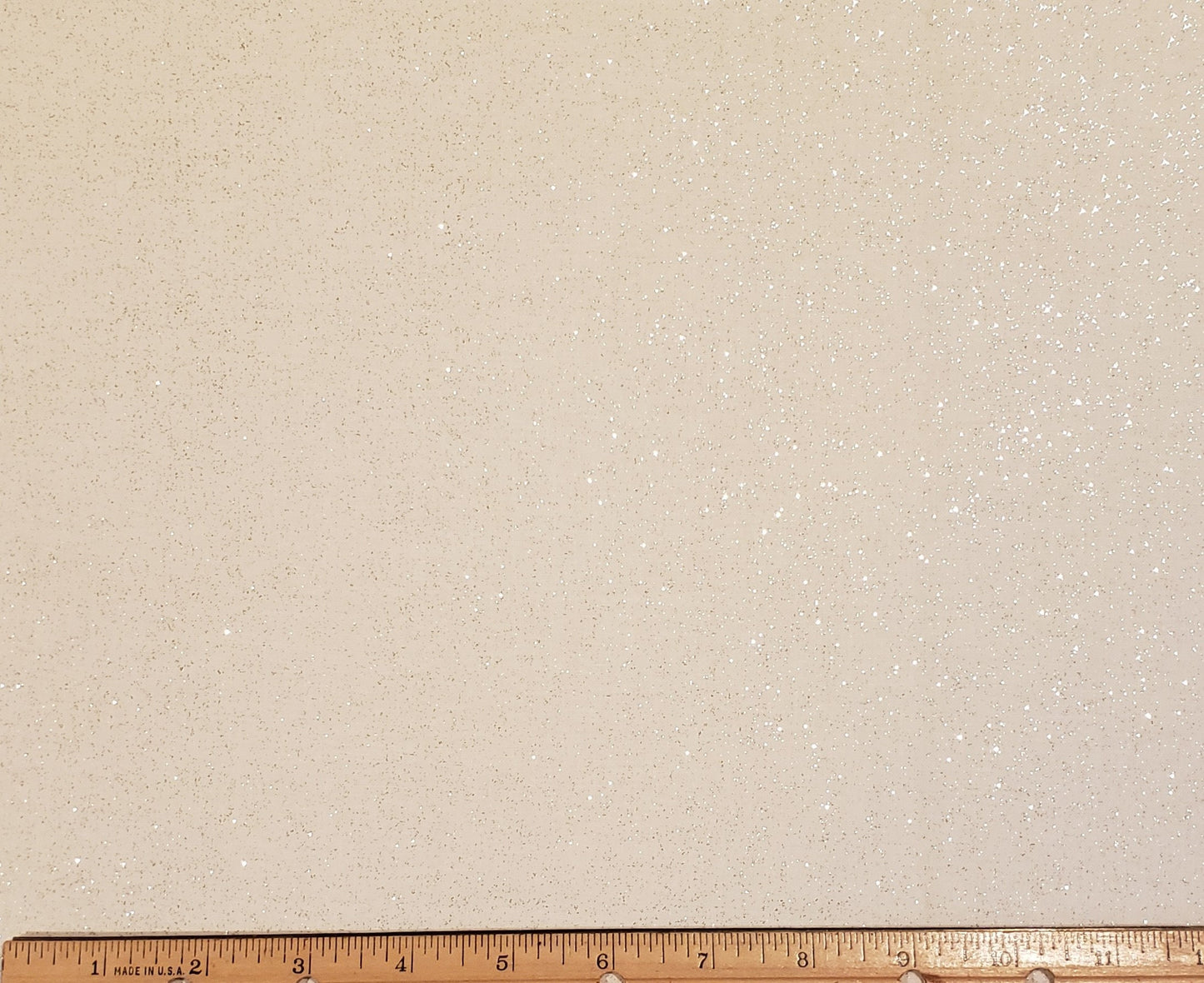 Soft White Fabric with Silver Glitter