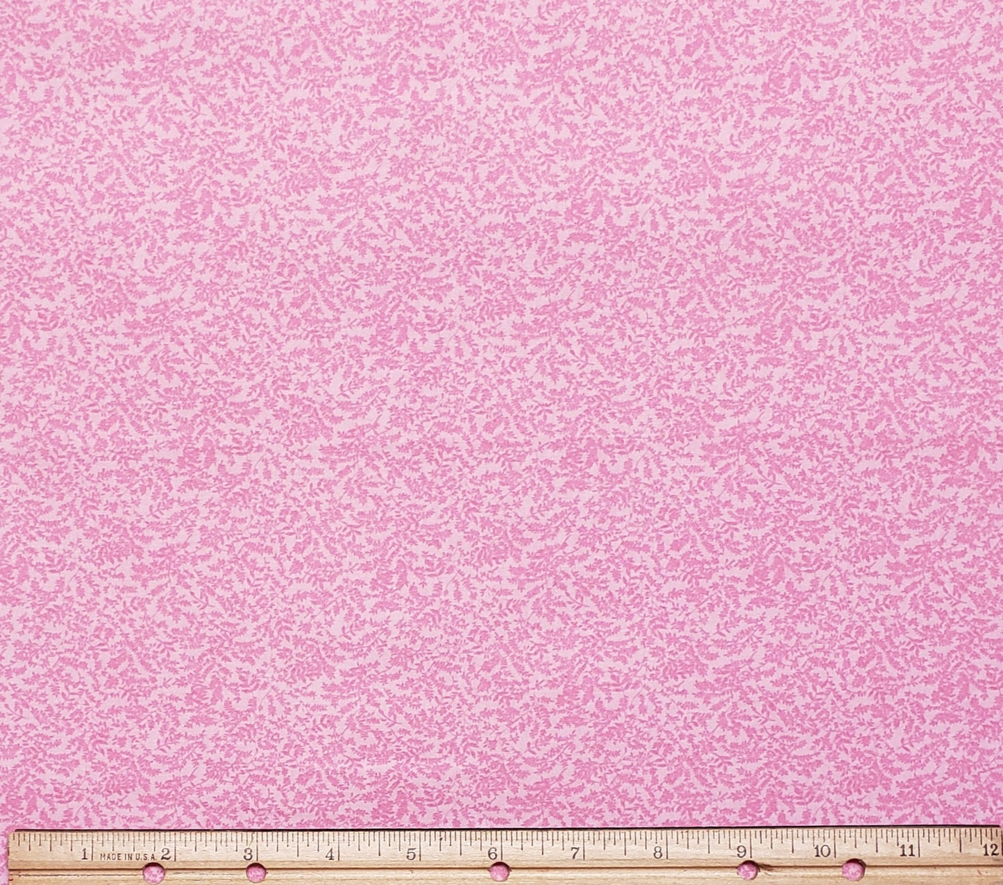 Pale Pink Fabric with Darker Pink Small Vine Pattern