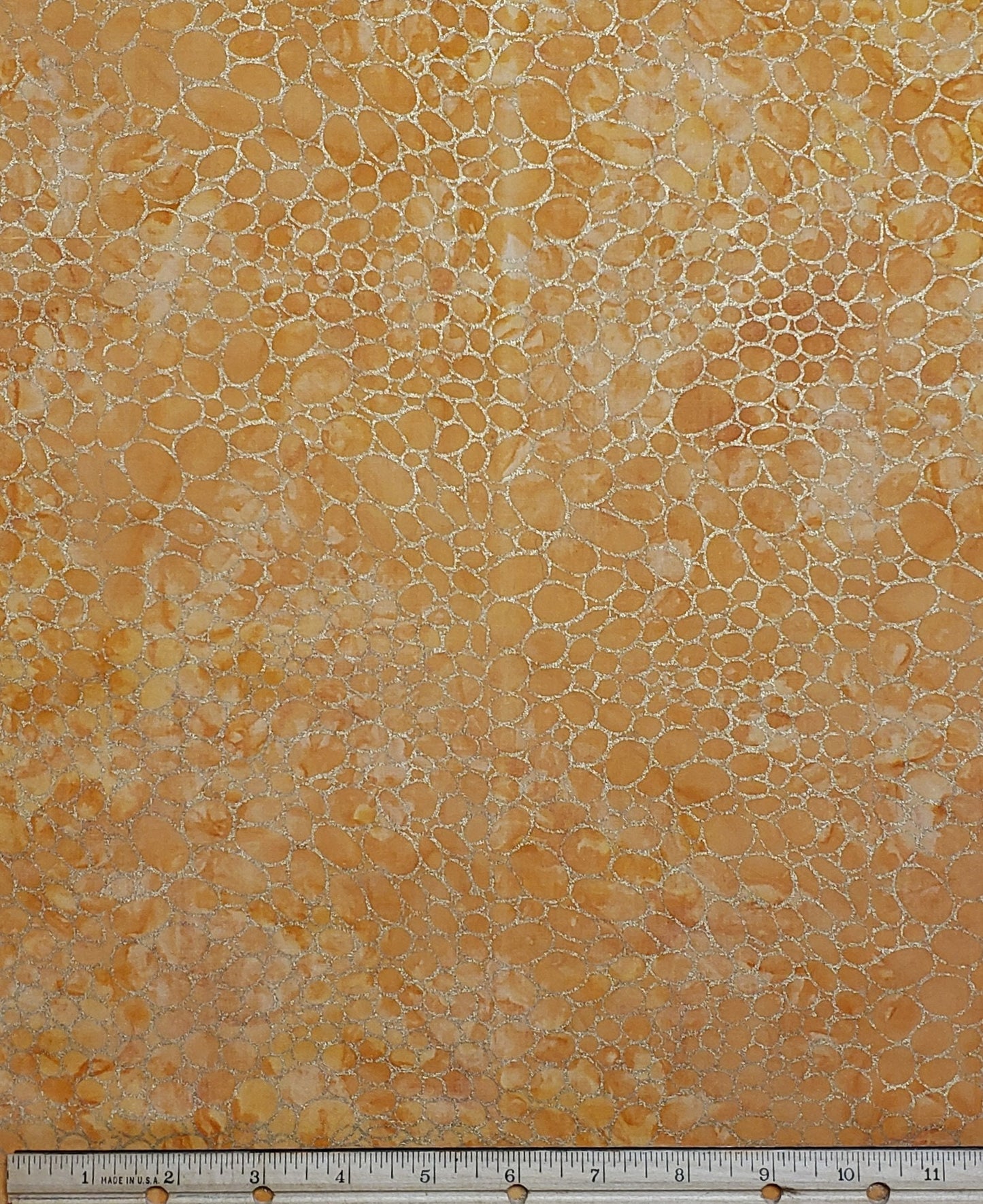 EOB - BATIK - Light Orange / Metallic Gold Pattern