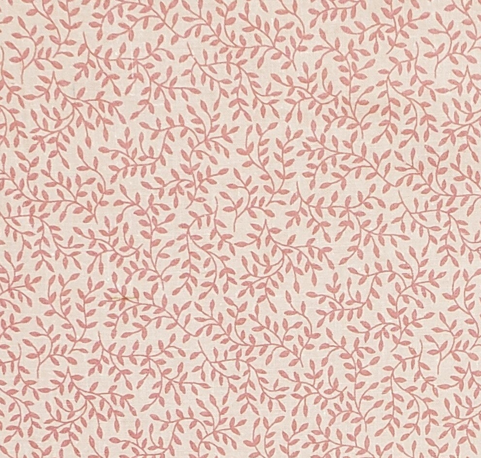 Earth, Wind & Fire by Fabric-Quilt, Inc. PATT. 659 - Light Pink Fabric with Darker Pink Vine Print