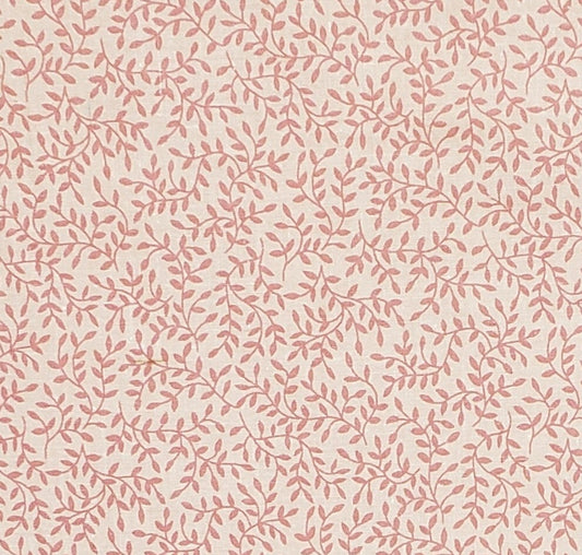 Earth, Wind & Fire by Fabric-Quilt, Inc. PATT. 659 - Light Pink Fabric with Darker Pink Vine Print