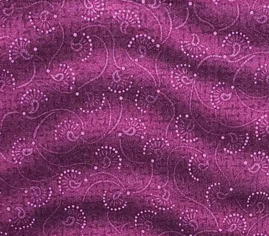 Designed and Produced Exclusively for JoAnn Fabric and Craft Stores - Deep Wine and Fushia Fabric with Light Pink Pattern