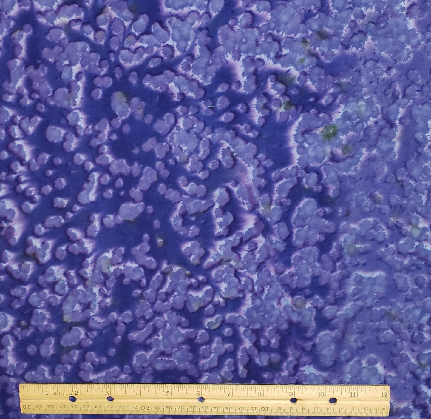 BATIK - Purple Fabric with "Almost" Single Border on One Edge