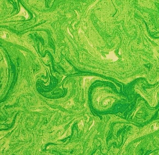 Designed and Produced Exclusively for JoAnn Fabric and Craft Stores - Style #LA47576 - Bright Green Marbled Fabric