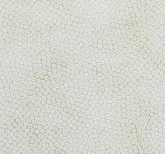 Fabric Traditions 2005 - Pale Green Tonal Fabric with Tiny White Circle Print