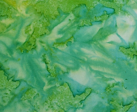 BATIK - Bright Blue / Yellow / Green Fabric