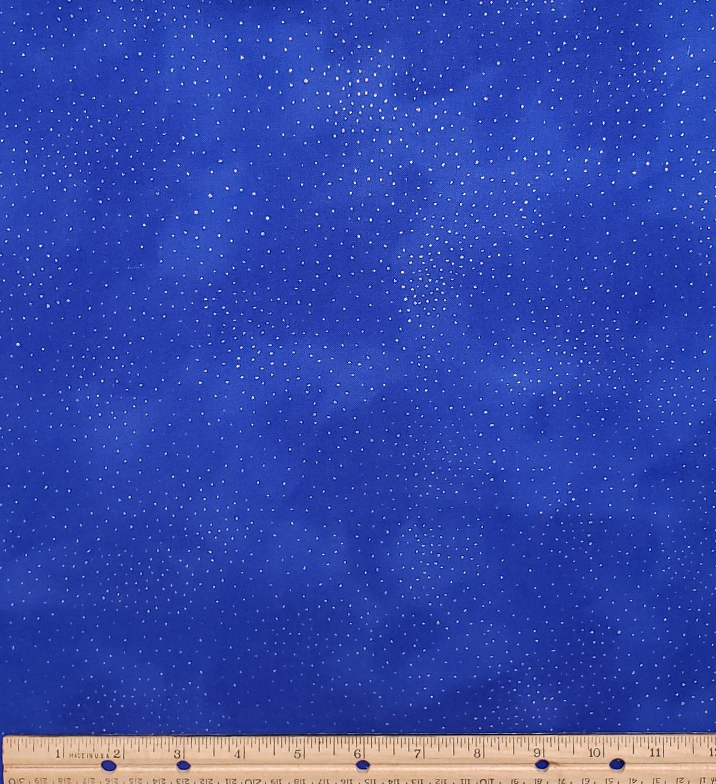 LB Basics by Laurel Burch for CLOTHWORKS - Blue Tonal Fabric / Gold Metallic Pindot