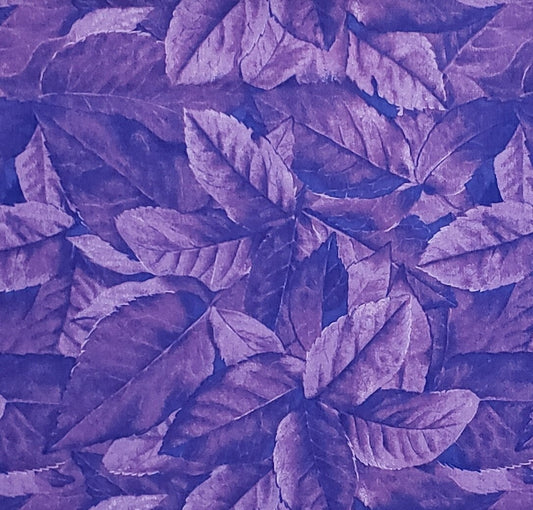 The Gathering Garden by Debbie Beaves of The Violet Patch for RJR Fabrics - Blue Fabric / Purple Leaf Print