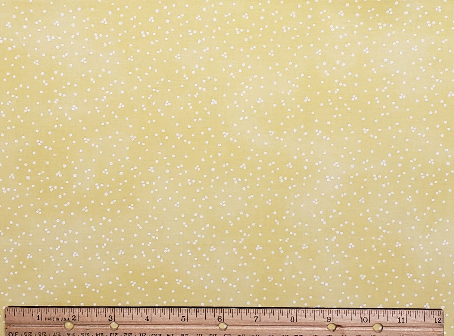 Fabric Traditions 2008 NTT, Inc. - Yellow Tonal Fabric / White Dots