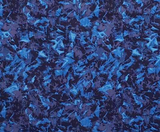 Keepsake Calico Quilt Fabric for JoAnn Fabric and Craft Stores - Black / Bright Blue / Gray Fabric