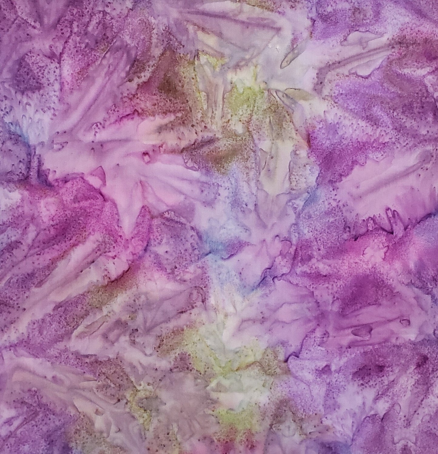 BATIK - Lavender / Bright Green / Tan / Pink Patterned Fabric