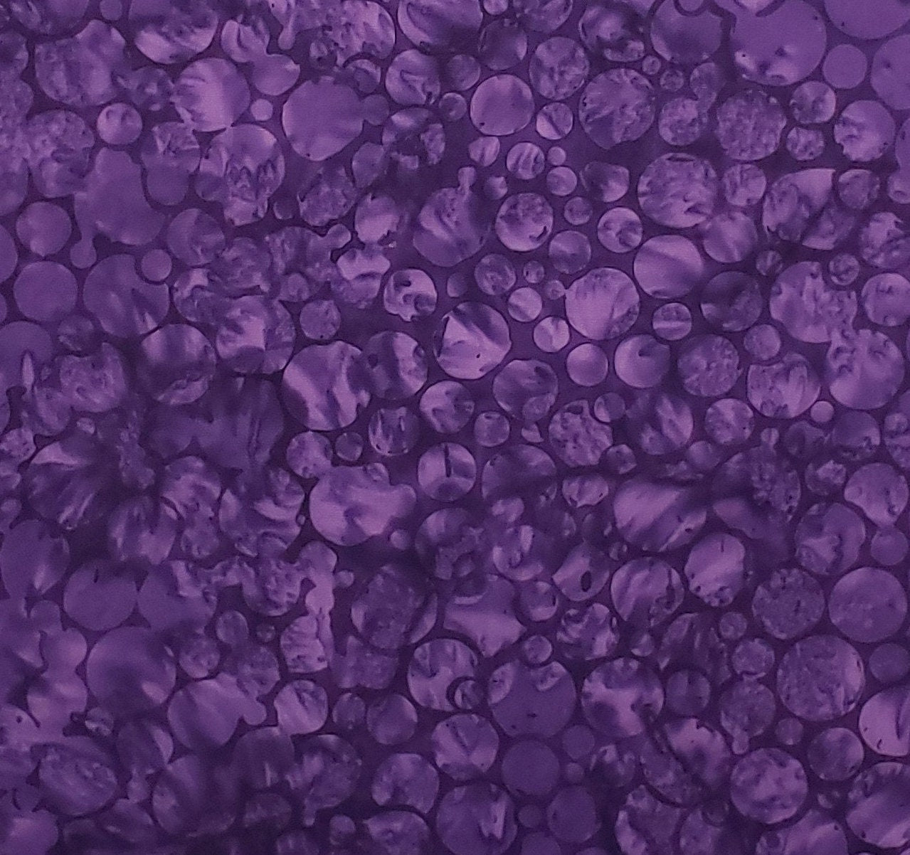 BATIK - Deep Purple "Bubble" Patterned Print Fabric