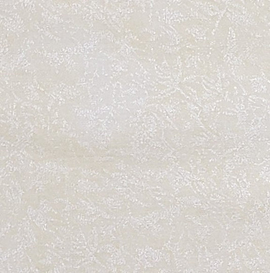 Fairy Frost for Michael Miller Fabrics - Pale Yellow Fabric with White "Frost" Leaf Pattern