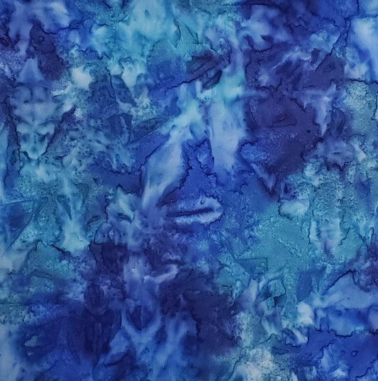 EOB - BATIK - Blue / Royal Blue / Teal Patterned Fabric