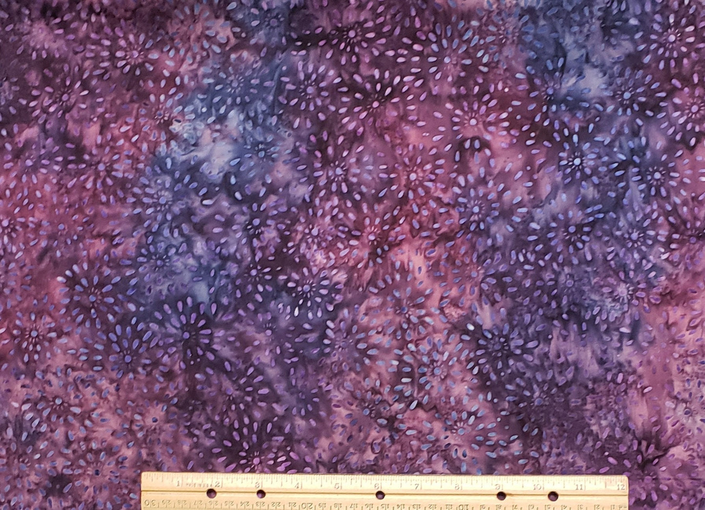 BATIK - Blue / Dark Blue / Maroon / Purple Fabric / Flower Pattern