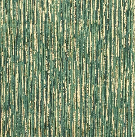 EOB - Designed and Produced Exclusively for JoAnn Stores - Dark Green Tonal Stripe Fabric / Gold Metallic Accents