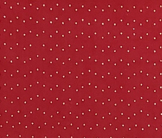 Printed Exclusively for Jo-Ann Stores - Dark Red Fabric / Gold Metallic Pindot