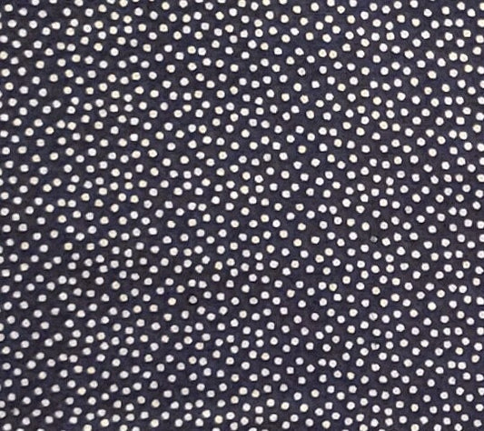 Designed and Produced Exclusively for JoAnn Fabric and Craft Stores - Dark Blue Fabric / Gold Metallic Pindots