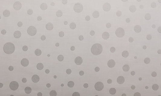 EOB - White Tone-on-Tone Fabric / Multi-Sized White Embossed Dots