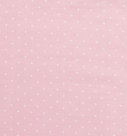 Light Pink Fabric / White Polka Dot - Selvage to Selvage Print