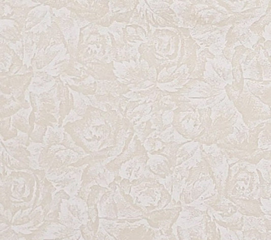 Cream Fabric / White Flower Pattern