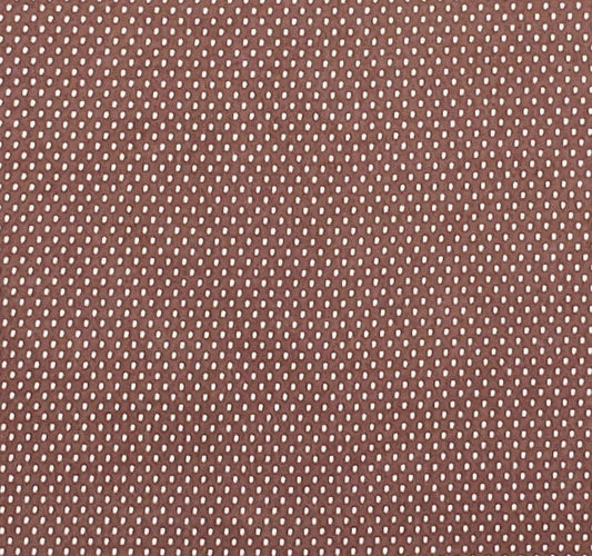 EOB - Chocolate Brown Fabric / Small White Pin Dot - Selvage to Selvage Print