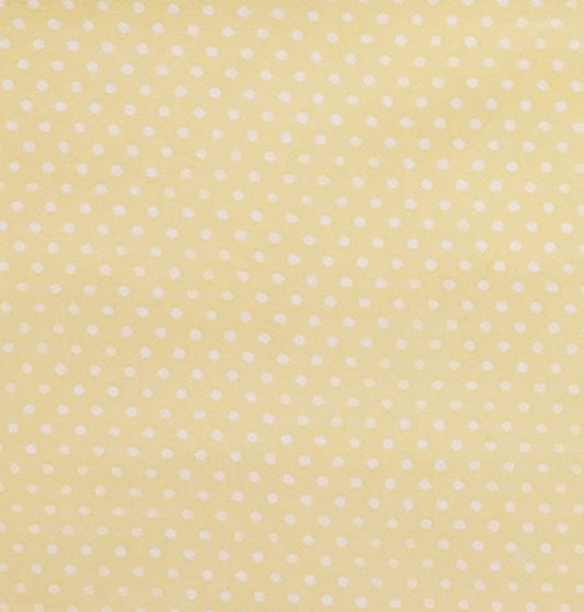 EOB - Robert Kaufman Co Screen Print D#3482 - Yellow Fabric / White Polka Dot