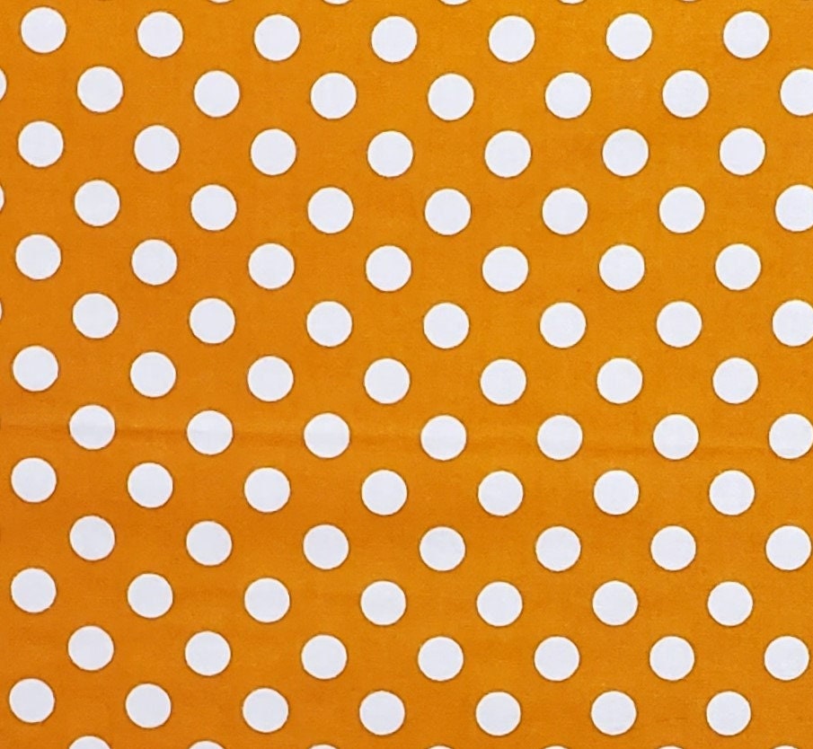 Designed and Produced Exclusively for JoAnn Fabric and Craft Stores - Orange Fabric / White Polka Dot Print