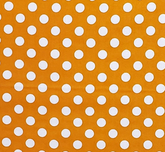 Designed and Produced Exclusively for JoAnn Fabric and Craft Stores - Orange Fabric / White Polka Dot Print