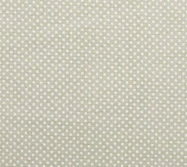 Designed and Produced Exclusively for JoAnn Fabric and Craft Stores - Pale Green Fabric / White Pin Dot Print