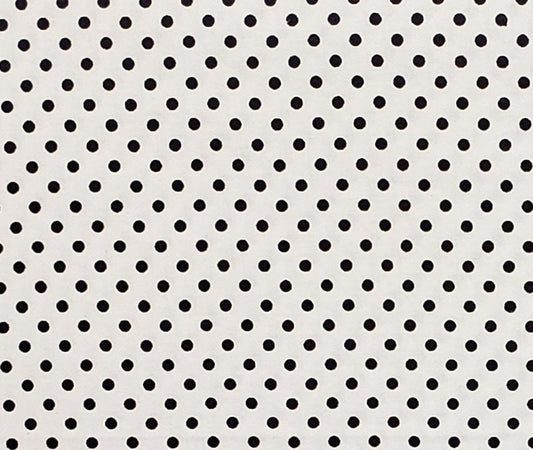 Textile Arts & Film - TAF - White Fabric / Dark Blue Polka Dot Print