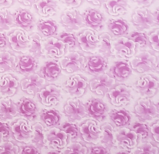 Quilters Only #4926 "Garden Party" by Donna Dewberry for Springs Industries - Lilac Tone-on-Tone Fabric with Flower Print