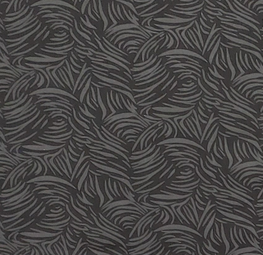 Black Fabric / Gray Print